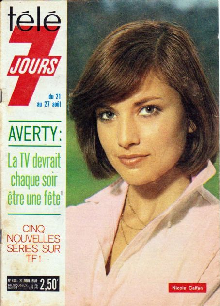 Nicole Calfan, Télé 7 Jours Magazine 21 August 1976 Cover Photo - France