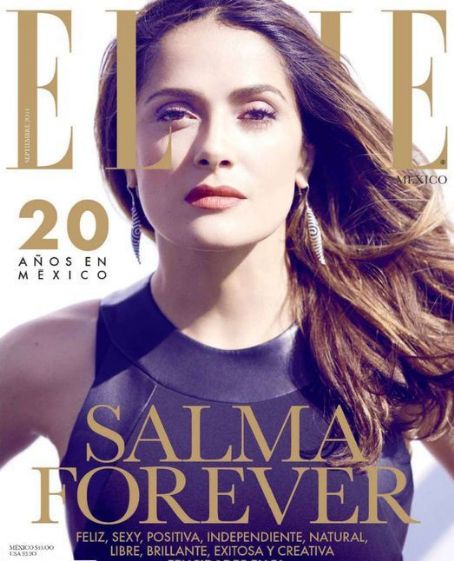 Salma Hayek, Elle Magazine September 2014 Cover Photo - Mexico