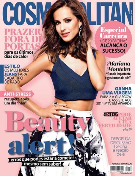 Mariana Monteiro, Cosmopolitan Magazine September 2014 Cover Photo ...