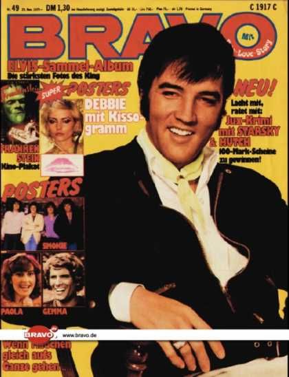 Elvis Presley, Bravo Magazine 29 November 1979 Cover Photo - Germany