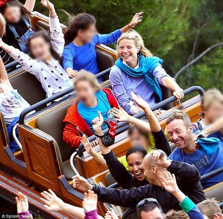 PICTURE EXCLUSIVE The happiest exes on Earth! Gwyneth Paltrow and Chris Martin enjoy Disneyland rides with their kids after divorce