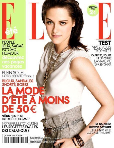 Kristen Stewart, Elle Magazine 25 June 2010 Cover Photo - France