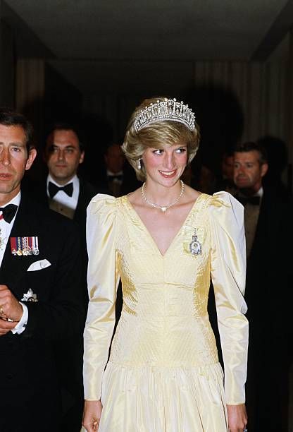 Princess Diana at a banquet during an official visit to Canada - 23 ...