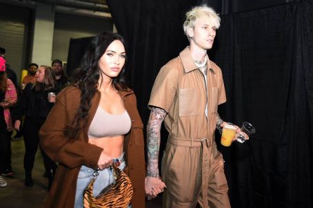 Megan Fox – With Machine Gun Kelly at the UFC 261