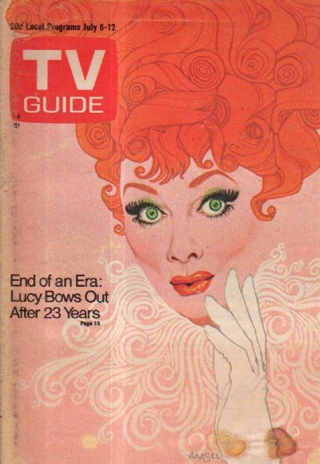 Lucille Ball Tv Guide Magazine 06 July 1974 Cover Photo United States