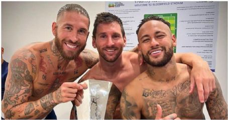 Heartwarming Photo of Messi, Neymar and Sergio Ramos Posing Like Best Friends Emerges Read more: https://sportsbrief.com/football/paris-saint-germain/21111-heartwarming-photo-messi-neymar-sergio-ramos-posing-friends-emerge/
