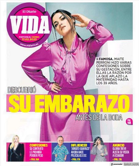 Maite Perroni - El Diario Vida Magazine Cover [Ecuador] (17 February 2023)