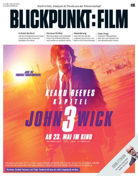 Keanu Reeves - Blickpunkt Film Magazine Cover [Germany] (10 April 2019)