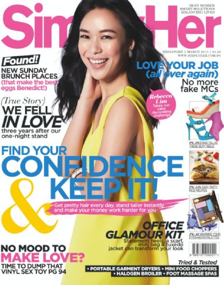 Rebecca Lim, Simply Her Magazine March 2013 Cover Photo - Singapore