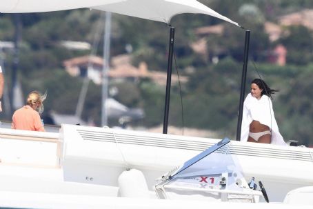 Michelle Rodriguez – Enjoying holidays on a yacht in Porto Cervo