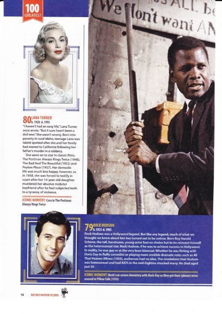 Lana Turner - 100 Greatest Movie Icons Magazine Pictorial [United Kingdom] (29 September 2019)