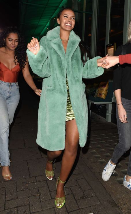 Maya Jama – Leaves S*** Fish restaurant in Mayfair - FamousFix