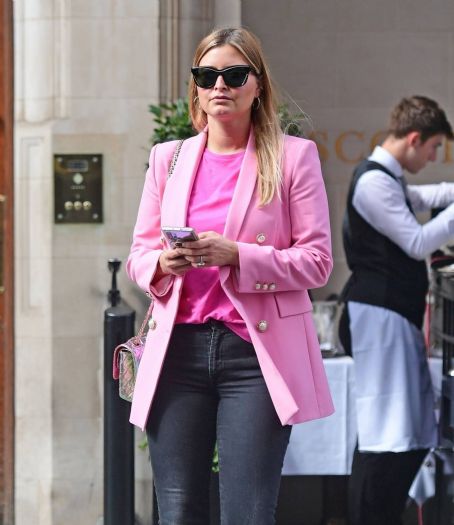 Holly Valance – In a pink blazer out in London