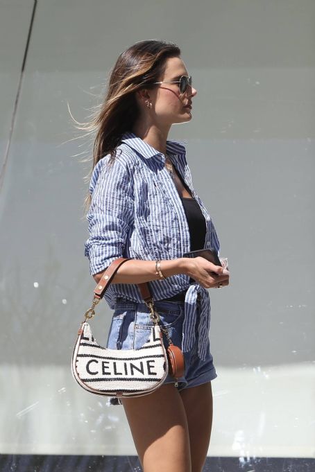 Alessandra Ambrosio – In denims shorts shopping at Cartier on Rodeo Drive in Beverly Hills