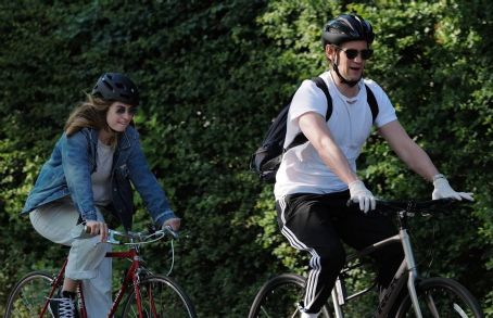 Lily James and Matt Smith – Enjoying a bike ride in North London