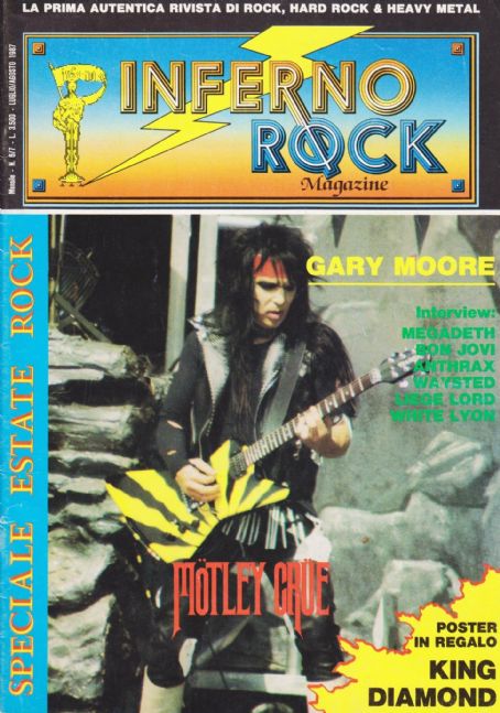 Mick Mars - Inferno Rock Magazine Cover [Italy] (July 1987)
