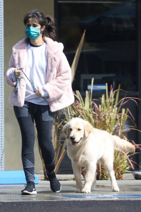 Camila Cabello – With Shawn Mendes out in West Hollywood with their dog