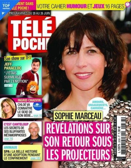 Sophie Marceau, Tele Poche Magazine 15 June 2020 Cover Photo - France