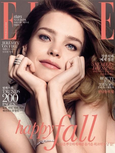 Natalia Vodianova, Elle Magazine August 2014 Cover Photo - South Korea