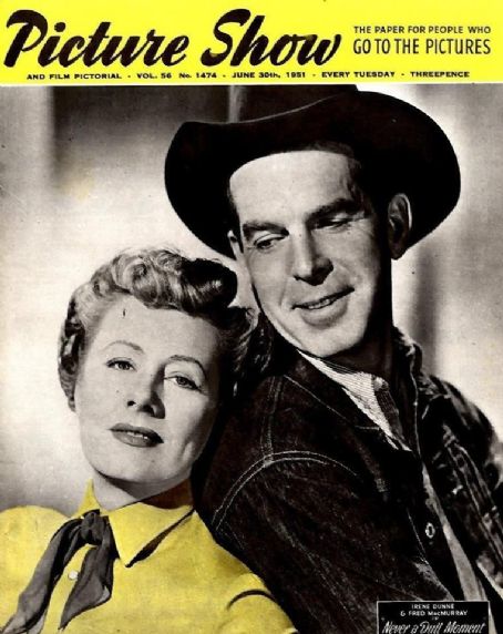 Irene Dunne, Fred MacMurray - Picture Show Magazine Cover [United Kingdom] (30 June 1951)