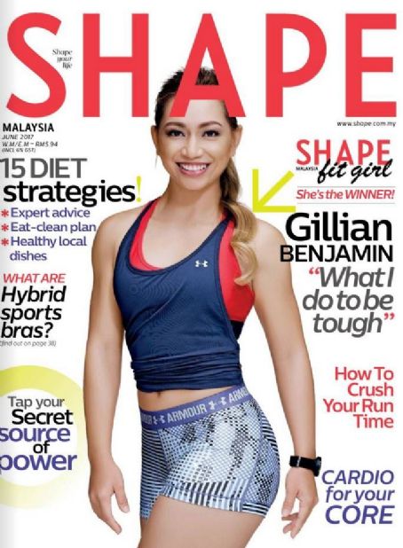 Gillian Benjamin, Shape Magazine June 2017 Cover Photo - Malaysia