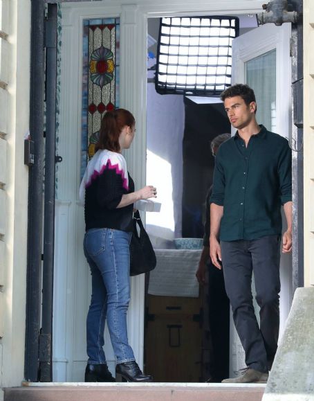 Rose Leslie – With Theo James on the set of ‘The Time Traveler’s Wife’ in New York