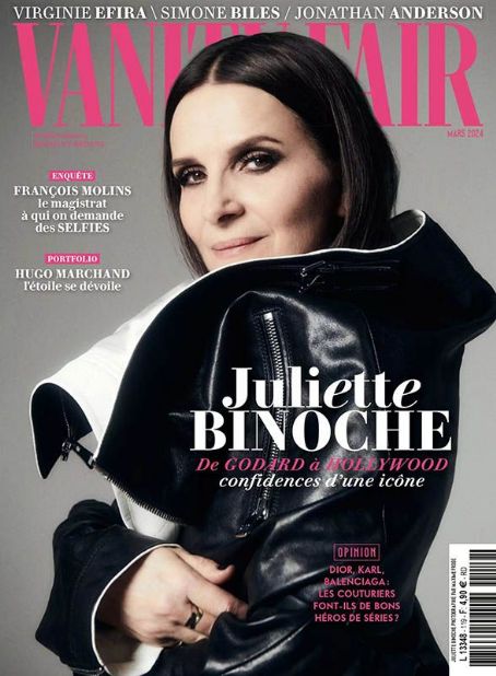 Juliette Binoche, Vanity Fair Magazine March 2024 Cover Photo - France