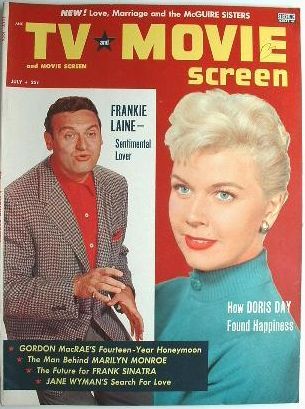 Doris Day, Frankie Laine, TV and Movie Screen Magazine July 1956 Cover ...