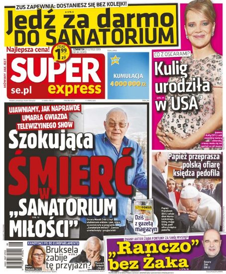Joanna Kulig - Super Express Magazine Cover [Poland] (21 February 2019)