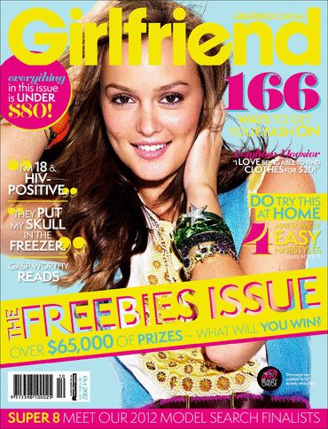 Leighton Meester, Girlfriend Magazine October 2012 Cover Photo - Australia