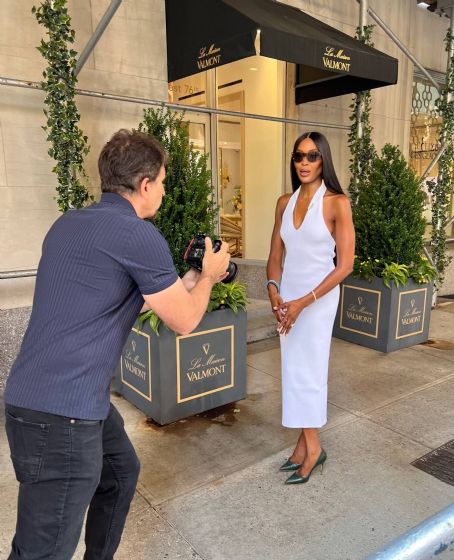 Naomi Campbell – Rocks a white dress while doing a photoshoot in NYC