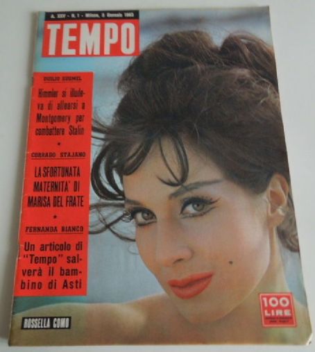 Rossella Como, Tempo Magazine 05 January 1963 Cover Photo - Italy