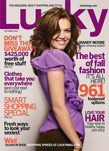 Mandy Moore Lucky Magazine September 2009 Cover Photo United States 8408