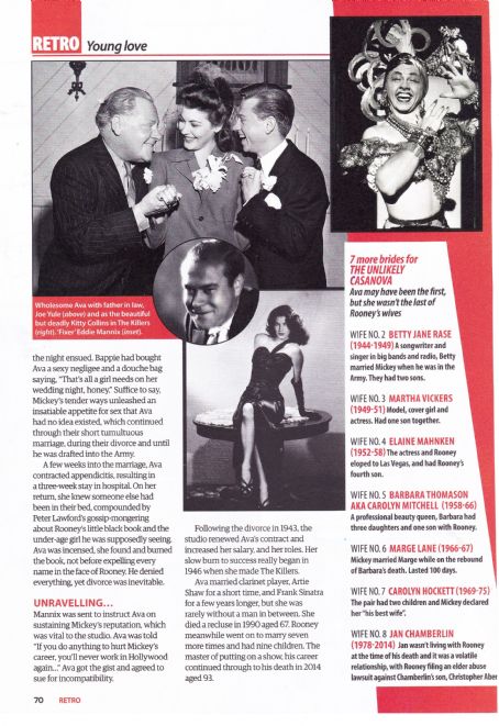 Ava Gardner and Mickey Rooney - Yours Retro Magazine Pictorial [United Kingdom] (July 2020)