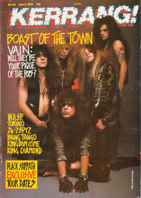 Vain - Kerrang Magazine Cover [United Kingdom] (3 June 1989)