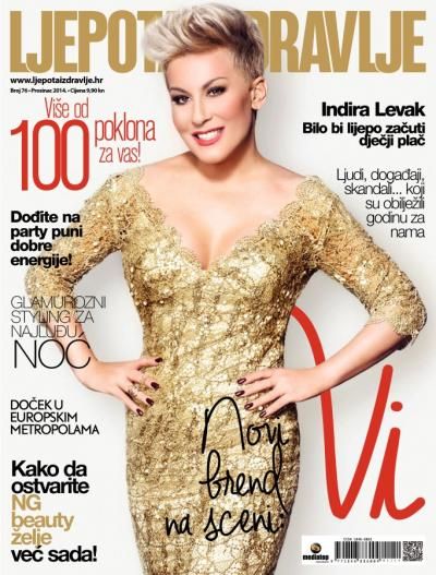 Indira Levak, Ljepota I Zdravlje Magazine December 2014 Cover Photo