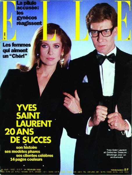 Catherine Deneuve, Yves Saint-Laurent - Elle Magazine Cover [France] (1 February 1982)