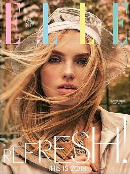 Romee Strijd, Elle Magazine January 2018 Cover Photo - United Kingdom