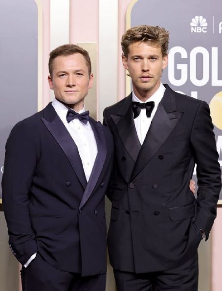 Taron Egerton and Austin Butler  at the 80th Golden Globe Awards on January 10, 2023, in Beverly Hill, CA