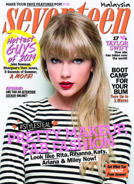 Taylor Swift, Seventeen Magazine July 2014 Cover Photo - Malaysia