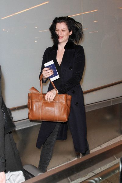 Jessica De Gouw is seen at LAX