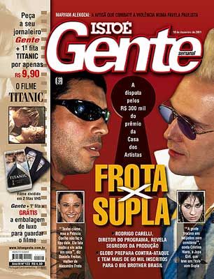Alexandre Frota, Supla, Casa dos Artistas - Isto É Gente Magazine Cover [Brazil] (9 December 2001)
