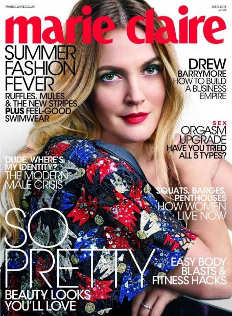 Drew Barrymore, Marie Claire Magazine June 2016 Cover Photo - United ...