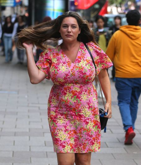 Kelly Brook – Photographed in a floral dress in London