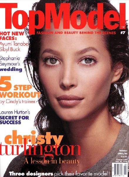 Christy Turlington, Top Model Magazine 1995 Cover Photo - United States