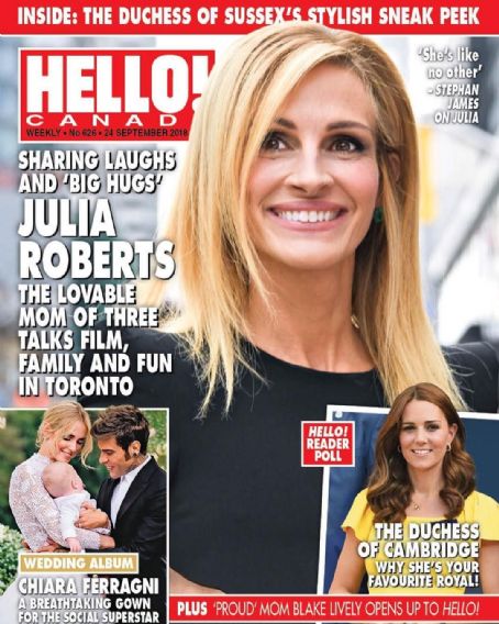 Julia Roberts, Hello! Magazine 24 September 2018 Cover Photo - Canada