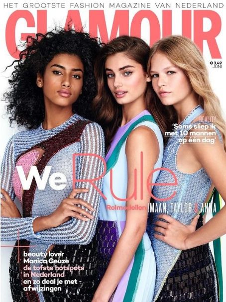 Anna Ewers, Taylor Marie Hill, Imaan Hammam, Glamour Magazine June 2017 ...