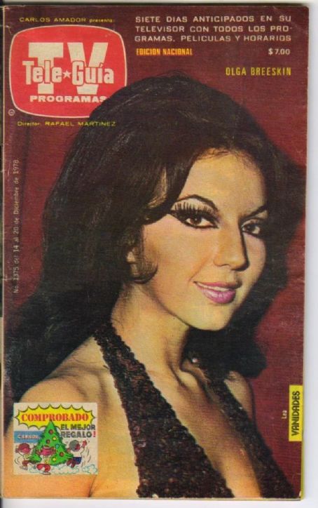 Olga Breeskin, Tele Guia Magazine 14 December 1978 Cover Photo - Mexico