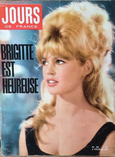 Brigitte Bardot, Jours de France Magazine 04 February 1961 Cover Photo ...