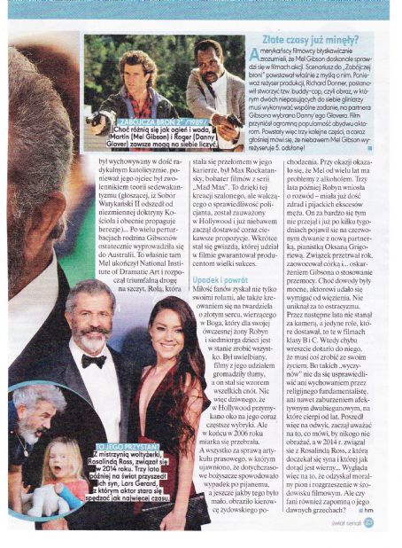 Mel Gibson - Swiat Seriali Magazine Pictorial [Poland] (3 January 2022)